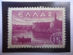 Stamps Greece -  Puerto de Heraclion - Isla de Creta - Sello de 15 Dracma, Gr.