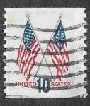 Stamps United States -  1519 - Banderas USA