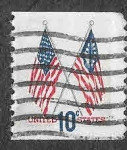 Sellos de America - Estados Unidos -  1519 - Banderas USA