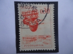 Stamps Yugoslavia -  Ljubljana -fabrica de Turbinas en Ljubljana - Serie: Ingenieria y Arquitectura - Sello de 0,30 di