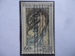 Stamps Czechoslovakia -  Alfons Macha (1860-1939)- Pintor Checoslovaco - Serie: Arte de Alfons Macha- Sello de 60 Halír, Cs.
