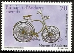 Stamps : Europe : Andorra :  Museo de la Bicicleta - Velocipedo L´hirondelle