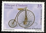 Sellos del Mundo : Europa : Andorra : Museo de la Bicicleta - Velocipedo Kangaroo