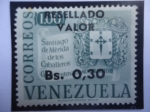 Sellos de America - Venezuela -  Santiago de Mérida de los Caballeros- Cuatricentenario de Fundación (1558-1958)- Escudo de Armas.