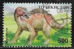 Stamps : Asia : Tajikistan :  Animales prehistóricos - Anatosaurus