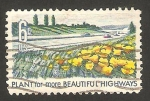 Sellos de America - Estados Unidos -  871 - Parterres con flores y una carretera