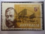 Stamps Australia -  Ing. Lawrence Hargrave (1850-1915)-Inventor y Pionero Aeronáutico-50 Aniv. de su Muerte (1915/65)