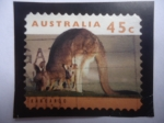 Sellos de Oceania - Australia -  Canguro (Macropus giganteus) - Serie: Canguros y Koalas