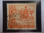 Stamps Trinidad y Tobago -  King Elizabeth II - Escudo de Armas 