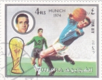 Stamps United Arab Emirates -  Mundial Munich'74