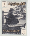 Sellos de Asia - Emiratos rabes Unidos -  SIR WINSTON CHURCHILL 1874-1965