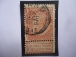 Stamps Belgium -  Leopoldo II de Bélgica (1835-1909)- Sello de 10 Cént. Belga, año 1893.