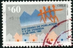 Stamps Chile -  Censo Poblacion