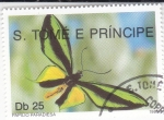 Stamps So Tom and Prncipe -  Mariposa