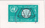 Stamps Yemen -  25 aniver.derechos humanos