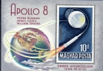 Stamps : Europe : Hungary :  1er. Vuelo orbital a la Luna  Apolo 8