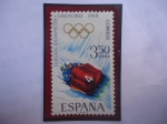 Stamps Spain -  Ed:Es 1853- Juegos Olímpicos en Grenole 1968-Francia - Bobsleih-