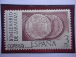 Sellos de Europa - Espa�a -  Ed:Es 2319 - Bimilenario de Zaragoza - Monedas de Cesar Augusta