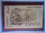 Sellos de Europa - Espaa -  Ed:Es2186- Marco Valerio Marcial (40 d.C al 104 d.C)- Poeta Latino-Relación Cultural de Roma y Españ