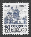 Stamps Mexico -  860 - Arquitectura Colonial