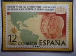 Stamps Spain -  Ed:Es 2333- Prmier Viaje al Continente Américano de S.S.M.M Juan Carlos I y Sofía-Junio 1976.