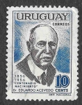 Stamps Uruguay -  631 - Centenario del Nacimiento de Eduardo Acevedo