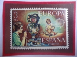 Stamps Spain -  Ed:Es 2316- Europa (C.E.P-T.)-Artesanía Española- Alfarería-Talavera-Ceramista y Pintor.