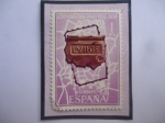 Stamps Spain -  Ed:1871-XIX Centenario Creación Legio VII Gemina-León-Azulejo con Inscripción-Mapa de Leon,(1872)