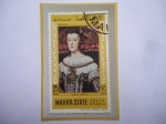 Stamps Saudi Arabia -  Mahra State- Retrato de Queen Mariana de Austria- Oleo del Español Diego Velázquez (1599-1660)