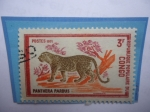 Stamps Republic of the Congo -  Congo República (Brazzaville-Capital)-Leopardo -Panthera Pardus-Serie:Animales Salvajes África Centr