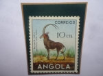 Stamps : Africa : Angola :  Palanca Preta(Hipotragus Nigr Variani)-Antílope Sable Gigante- Serie:Fauna Africana.