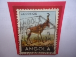 Stamps Angola -  Vaca Do Mato- Alcelaphus Caama Evalensis- Serie: Fauna Africana- Sello de 5 Angolar Angoleño.