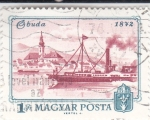 Stamps Hungary -  panorámica de Buda 1872