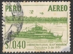 Stamps Peru -  cañonera fluvial