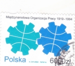Stamps Poland -  75 ANIVERSARIO INTERNACIONAL DEL TRABAJO