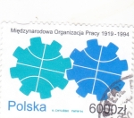 Sellos de Europa - Polonia -  75 ANIVERSARIO INTERNACIONAL DEL TRABAJO