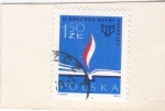 Stamps : Europe : Poland :  Llama saliendo del libro