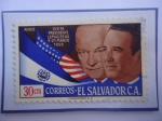 Stamps : America : El_Salvador :  Visita del Presidente Teniente Coronel José María Lemus a Estados Unidos (21 de marzo del 1959)