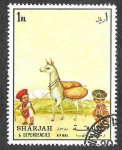 Stamps United Arab Emirates -  Mi224A - Niños de Diferentes Naciones (SHARJAH)