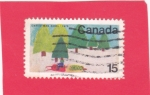 Stamps Canada -  ilustración abetos