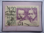Sellos de America - M�xico -  Constituyentes de 1857 - León Guzmán (1821-1884) - IgnacioRamirez (1818-1879) - Serie: Costituyentes