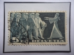 Sellos de Europa - Suiza -  Dieta de Stand(Asamblea)- Antigua Confederación Suiza - Sello de 5 Franco Suizo, del año1938. 