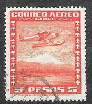 Stamps : America : Chile :  C43 - Hidroavión