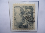 Stamps Spain -  Ed:1053-Generalísimo Fco. Franco- Busto a la Derecha- Escudo de Armas- Serie:General Franco (1)- Sin