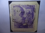 Stamps Spain -  Ed:1047-Generalísimo Fco. Franco- Busto a la Derecha- Escudo de Armas- Serie:General Franco (1)- Sin