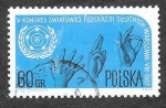Stamps Poland -  1521 - V Congreso de la Federación Mundial de Sordos