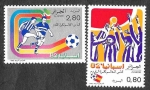 Sellos del Mundo : Africa : Argelia : 681-682 - Campeonato del Mundo de Fútbol