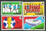 Sellos de Africa - Gambia -  443-446 - Campeonato Mundial de Fútbol