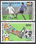 Stamps : Africa : Benin :  519-520 - Campeonato del Mundo de Fútbol