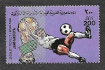 Stamps : Africa : Libya :  1018 - Campeonato del Mundo de Fútbol (Yamahiriya)